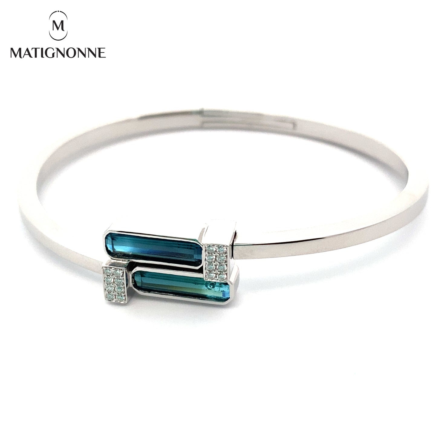 Bicolore tourmaline 18k gold bracelet