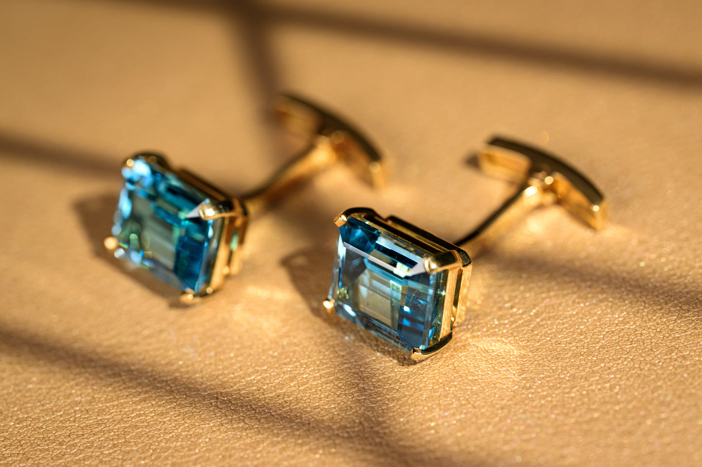 re-used blue topaz cufflinks