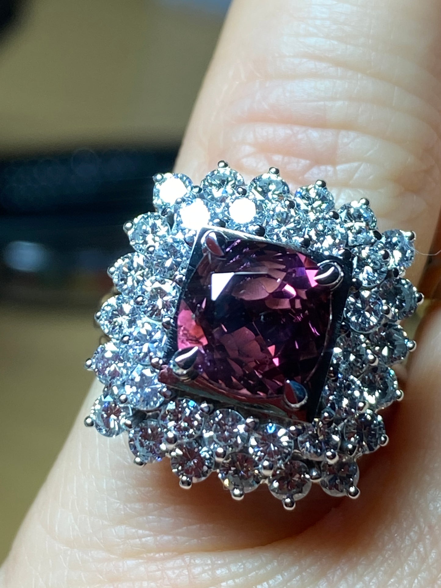 Sustainably sourced garnet ring